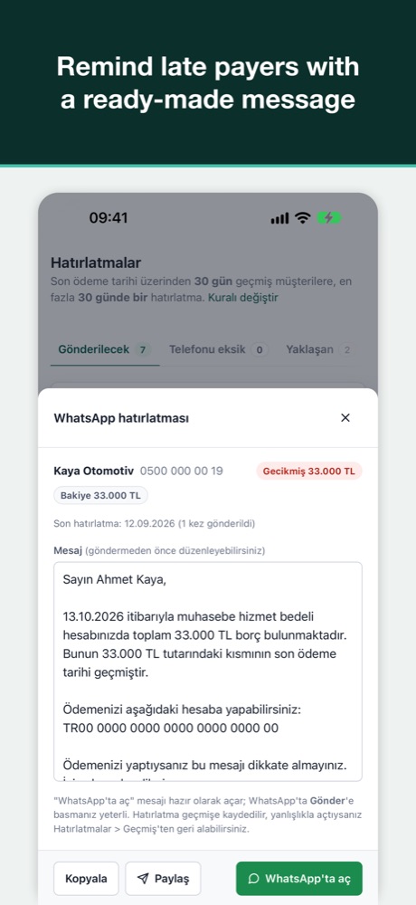 A ready-made WhatsApp reminder